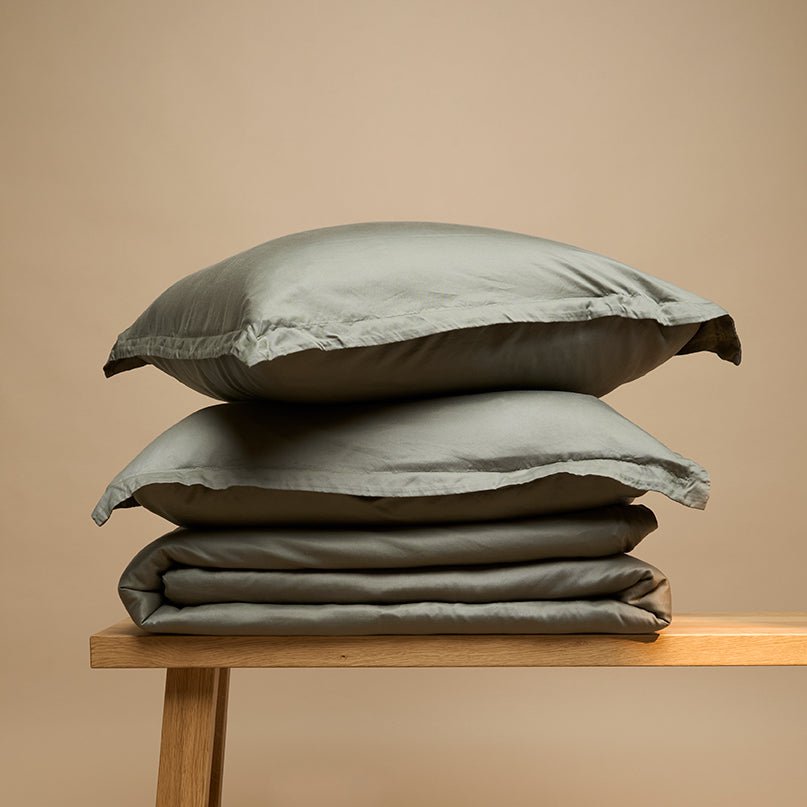 Tencel™ Lyocell Twill Bettwäsche-Set - atmungsaktiv, weich und nachhaltig (Olive Green)