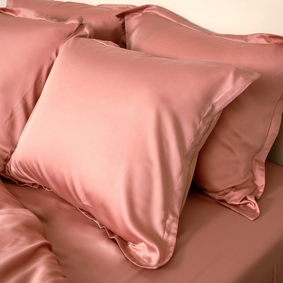Kissenbezug TENCEL™ Satin - seidig weich & hautfreundlich (Terra Pink)