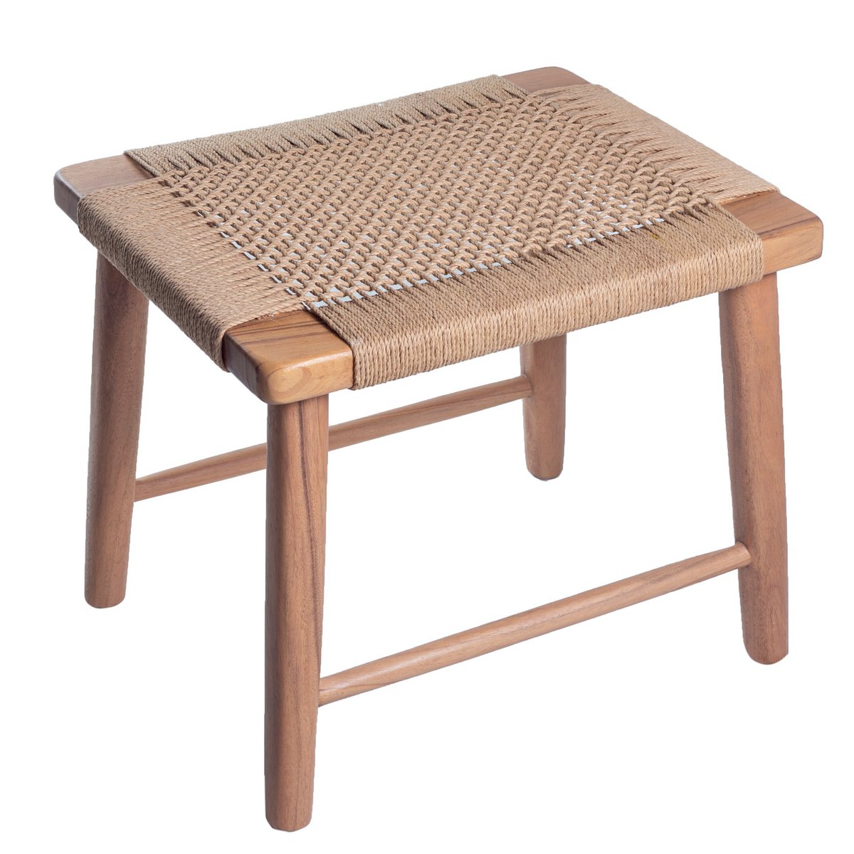 Hocker aus Trembesi-Holz und recyceltem Papier – handgefertigt & nachhaltig