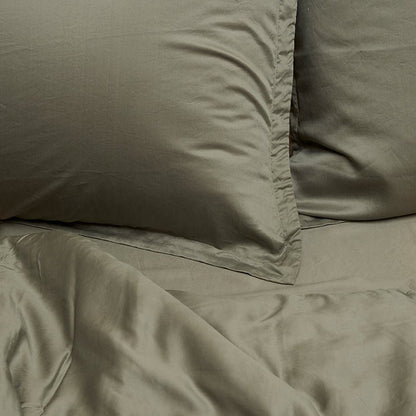 Tencel™ Lyocell Twill Bettwäsche-Set - atmungsaktiv, weich und nachhaltig (Olive Green)