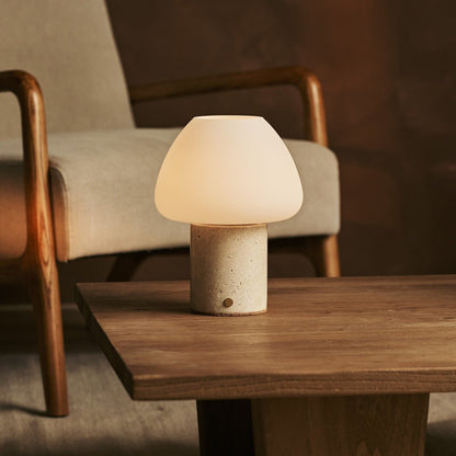 Wiederaufladbare Marmor Lampe   Dimmfunktion beige SONVELIA