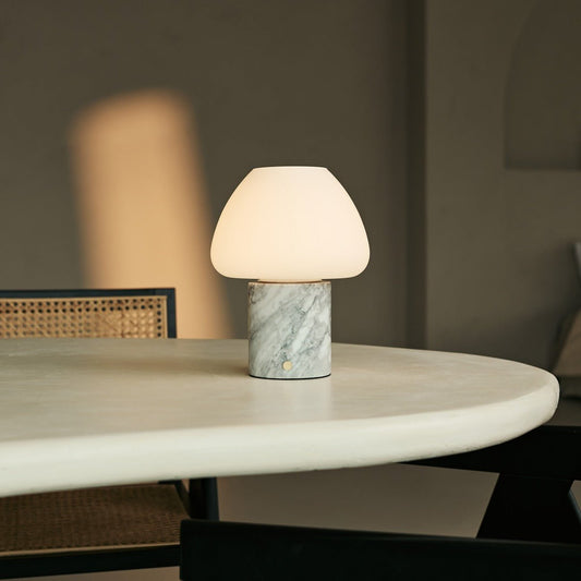 Wiederaufladbare Marmor Lampe   Dimmfunktion weiß SONVELIA