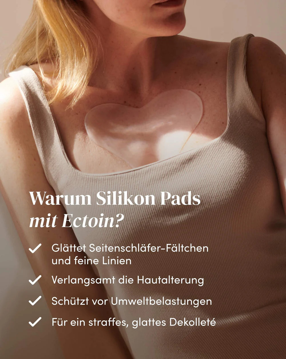 Wiederverwendbares APRICOT Décolleté Pad mit Ectoin