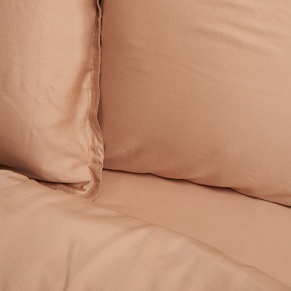 Tencel™ Lyocell Twill Bettwäsche-Set - atmungsaktiv, weich und nachhaltig (Pfirsich)