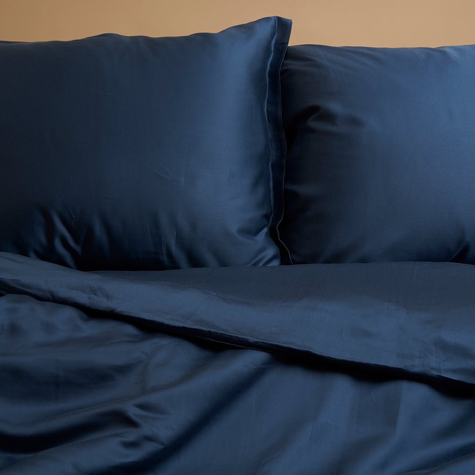 Kissenbezug TENCEL™ Satin - seidig weich & hautfreundlich (Dunkelblau)